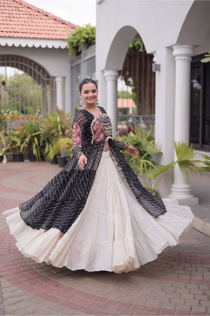 Navratri lehenga with 12 meter flare