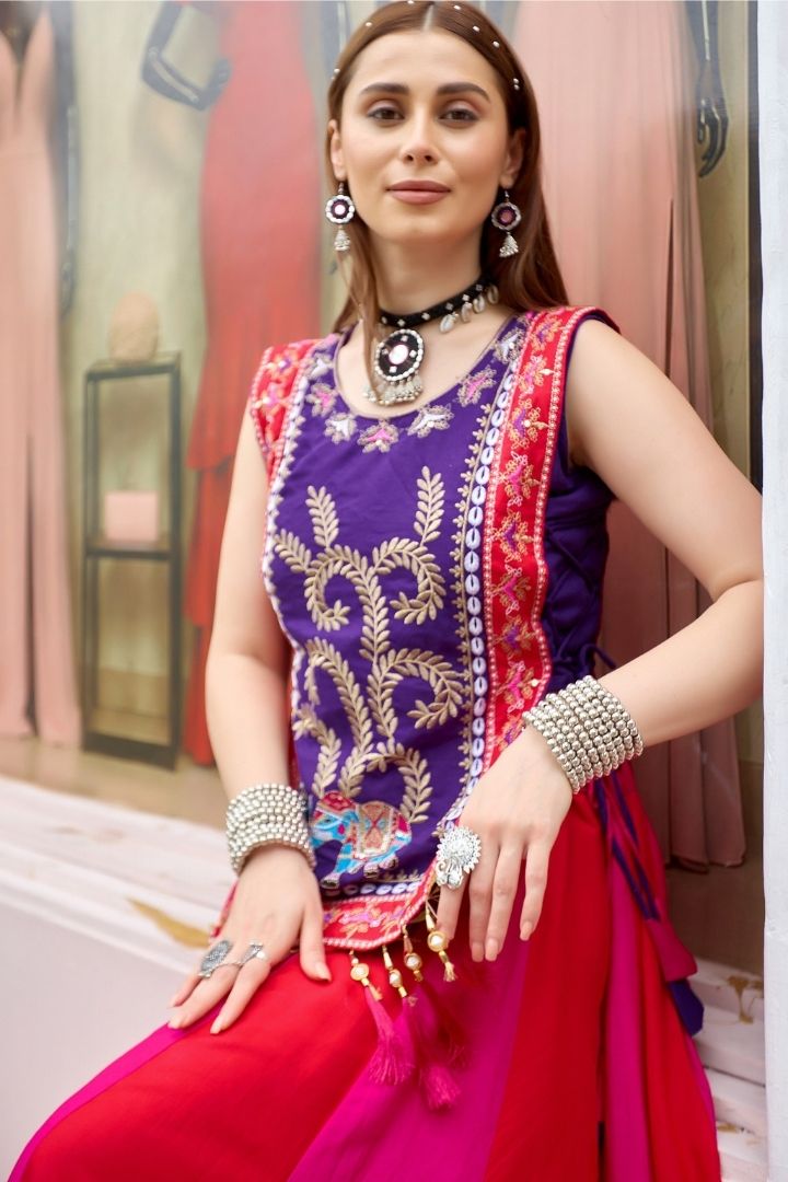Pure cotton lehenga with Lampi lace and 6 meter flair