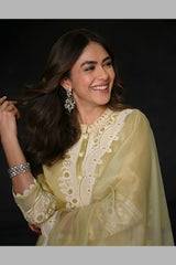 Embroidered Roman top with matching salwar
