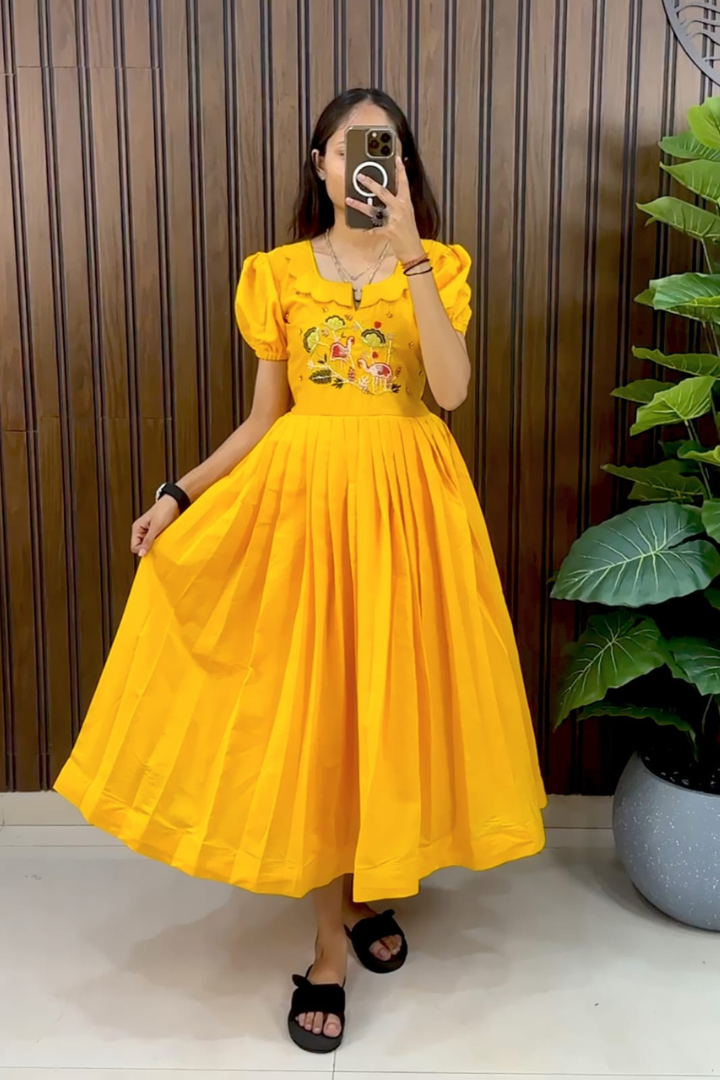 Elegant Hand Embroidered Frock