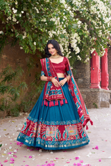 Patola Printed Tasar Silk Lehenga Choli