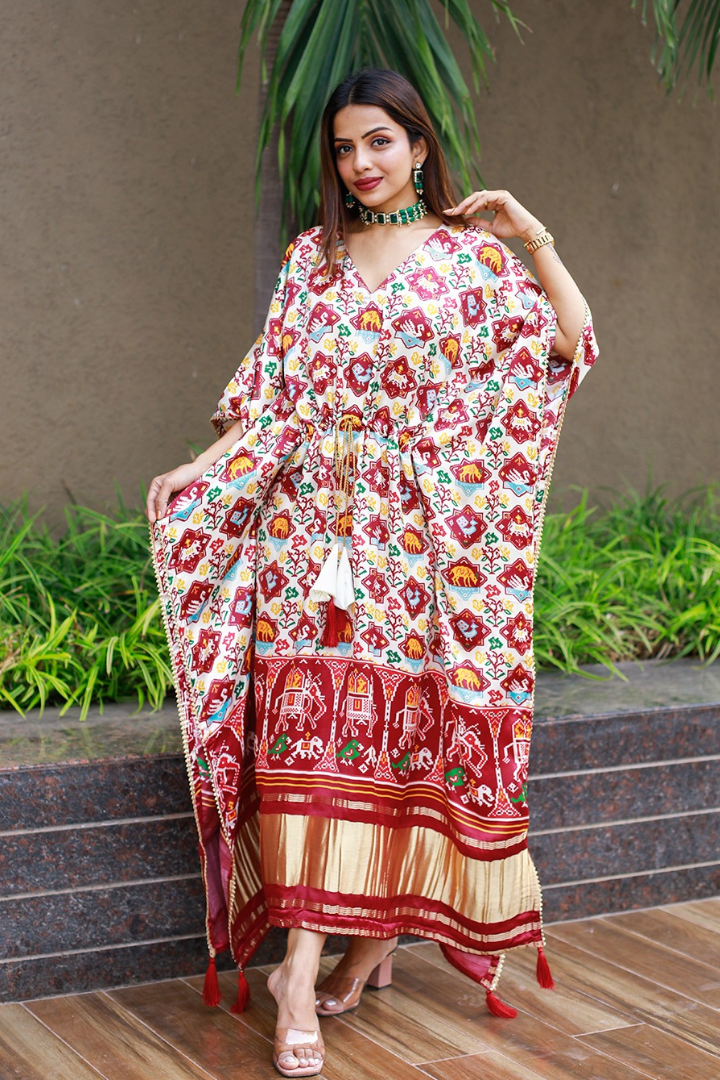 Pure Gaji Silk Oversize Designer Kaftan Collection