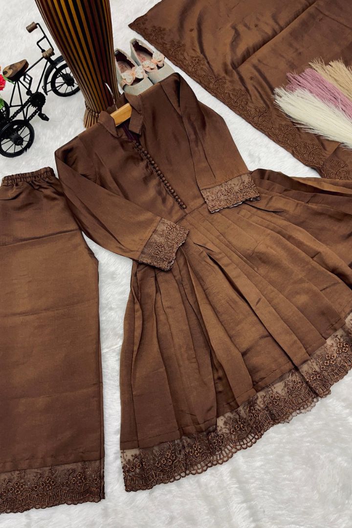 Designer Embroidered Kids Gown