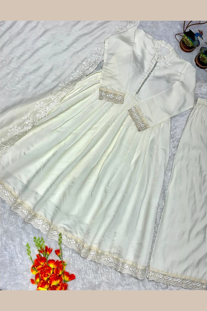 Party wear gown with 3 meter flair
