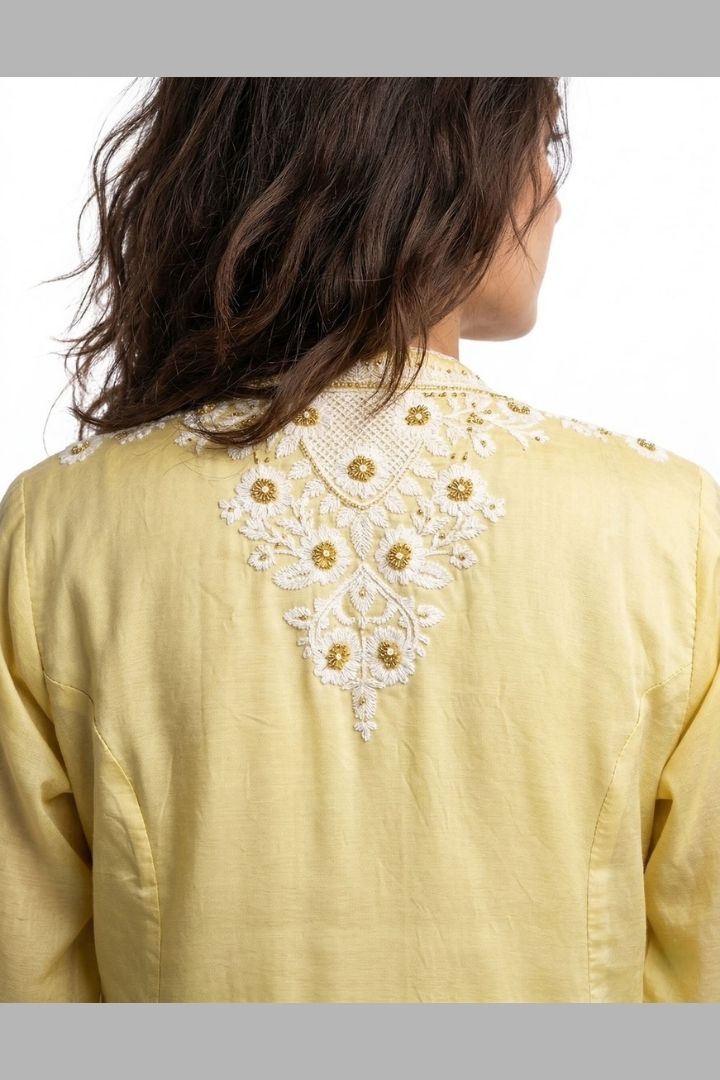 Designer embroidered top salwar three piece set