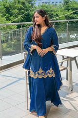 Designer Party Wear Top and Plazzo Set