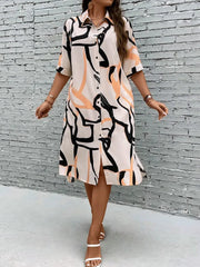 WesternStitch Plus Allover Print Button Front Shirt Dress WesternStitch