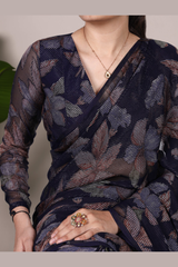 Floral Lurex Brasso Saree