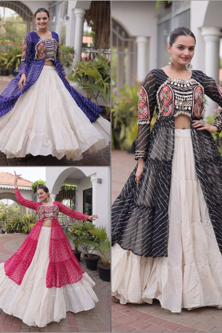 Garba lehenga for women with traditional design