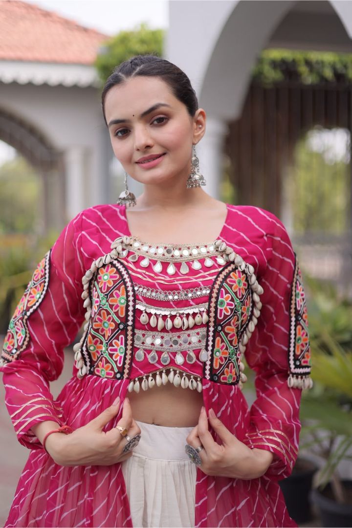 Dandiya night lehenga kurti set