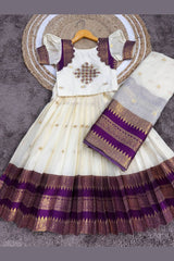 Kids Cotton Silk Lehenga Choli