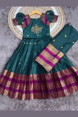 Kids Cotton Silk Lehenga Choli Design