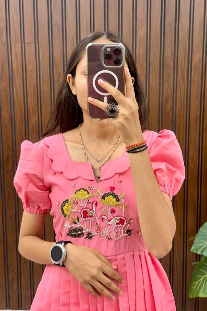 Elegant Hand Embroidered Frock