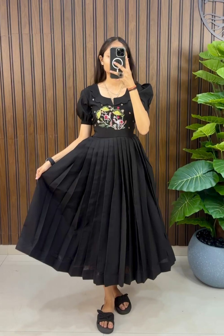 Elegant Hand Embroidered Frock