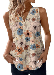 Printed Rayon Sleeveless Top for Women WesternStitch