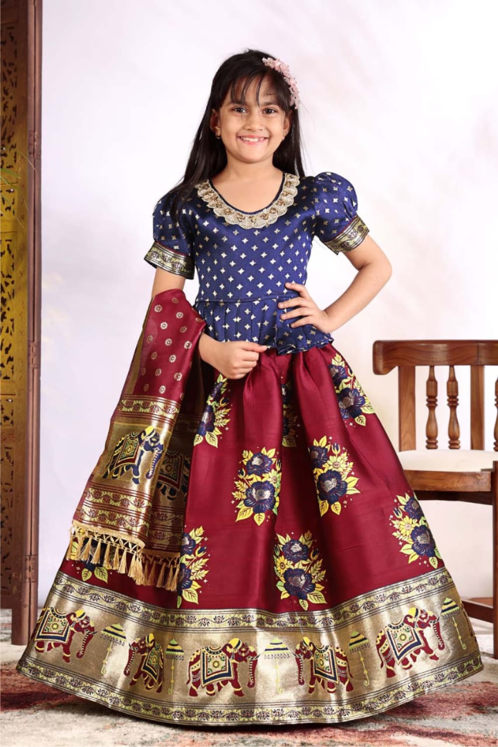 Festive Wear Patola Style Lehenga Choli for Girls