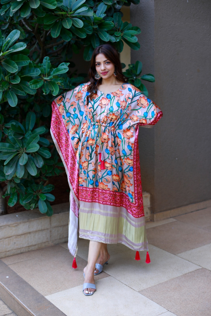 Pure Gaji Silk Oversize Designer Kaftan Collection