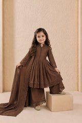 Girls Heavy Roman Silk Dress