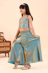 Sindoor Mono Embroidered Top and Palazzo Set 