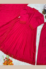 Elegant Designer Party Wear Embroidered Roman Silk Gown for weddings, receptions, and festive occasions