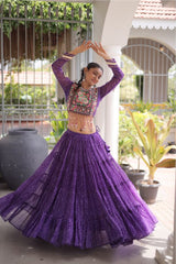 Premium ethnic Bandhani Lehenga Choli with designer square neckline.