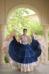 Morpich Rayon Navratri lehenga with 12 meter flair