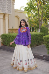 Designer Navratri lehenga choli with traditional Gujarati-inspired work