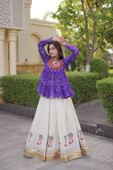Navratri festive lehenga choli with Gota-Lace and Bandhani detailing