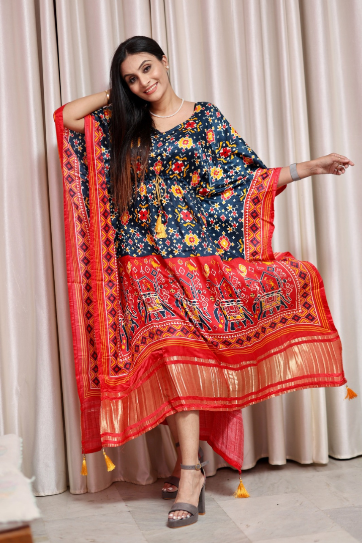 Pure Gaji Silk Oversize Designer Kaftan Collection