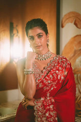 Heavy Rangoli Silk With Beautiful Zari + 3 M.M Sequence Embroidery Work And C-Pallu Cutwork