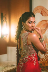 Heavy Rangoli Silk With Beautiful Zari + 3 M.M Sequence Embroidery Work And C-Pallu Cutwork