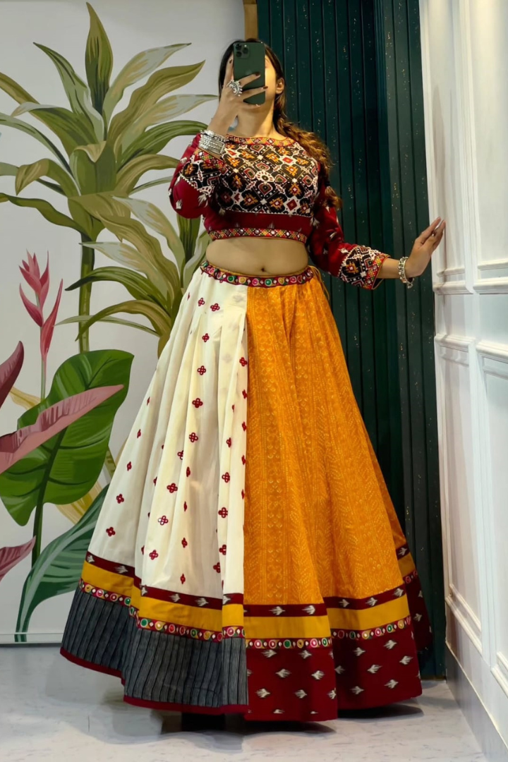 Digital Print Muslin Lehenga Choli