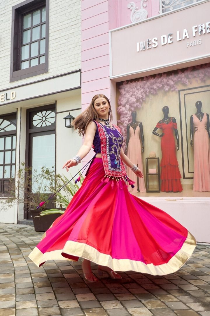 Wedding and festive wear pure cotton lehenga choli set