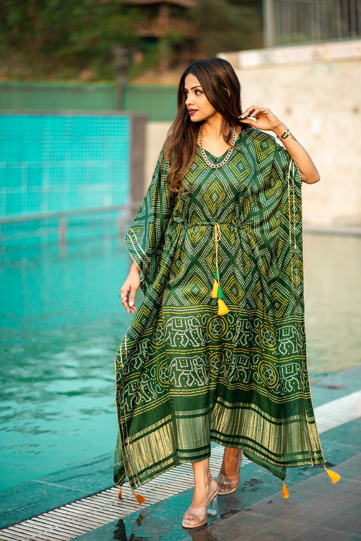 Pure Gaji Silk Oversize Designer Kaftan Collection