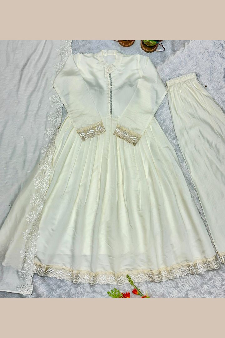 Fully stitched Roman Silk bottom