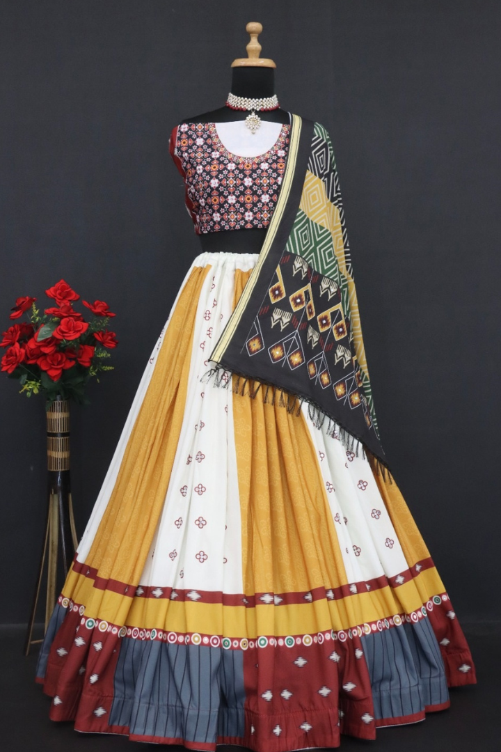 Digital Print Muslin Lehenga Choli