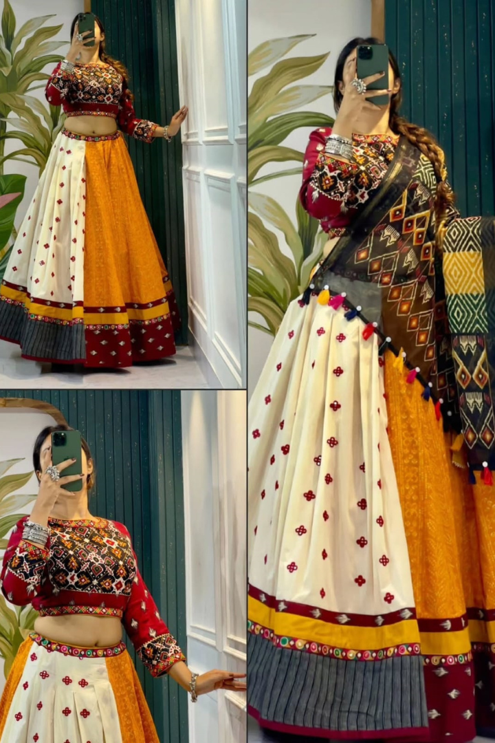 Digital Print Muslin Lehenga Choli
