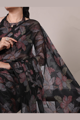 Floral Lurex Brasso Saree