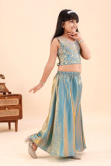 Sindoor Mono Embroidered Top and Palazzo Set 