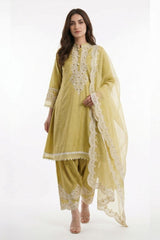 Designer Embroidered Top Salwar With Dupatta