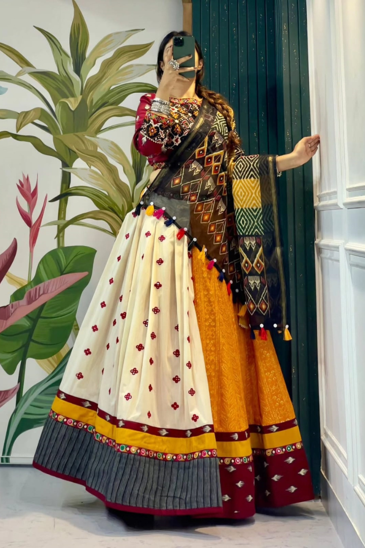 Digital Print Muslin Lehenga Choli