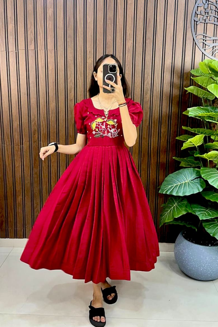 Elegant Hand Embroidered Frock