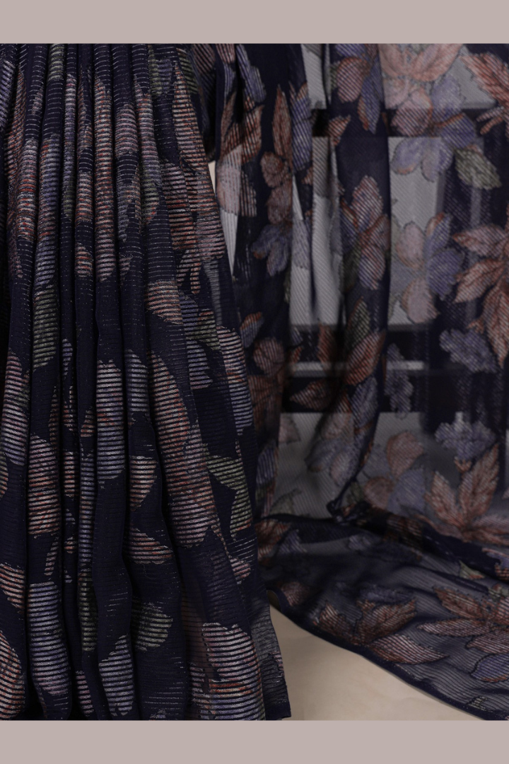 Floral Lurex Brasso Saree