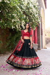 Patola Printed Tasar Silk Lehenga Choli