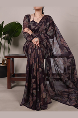 Floral Lurex Brasso Saree