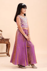 Sindoor Mono Embroidered Top and Palazzo Set